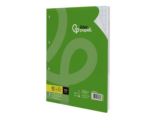 Recarga liderpapel din a4 100 folhas 100 g/m2 pauta n? 46 4 furos , Liderpapel , 79648 , 8423473796485